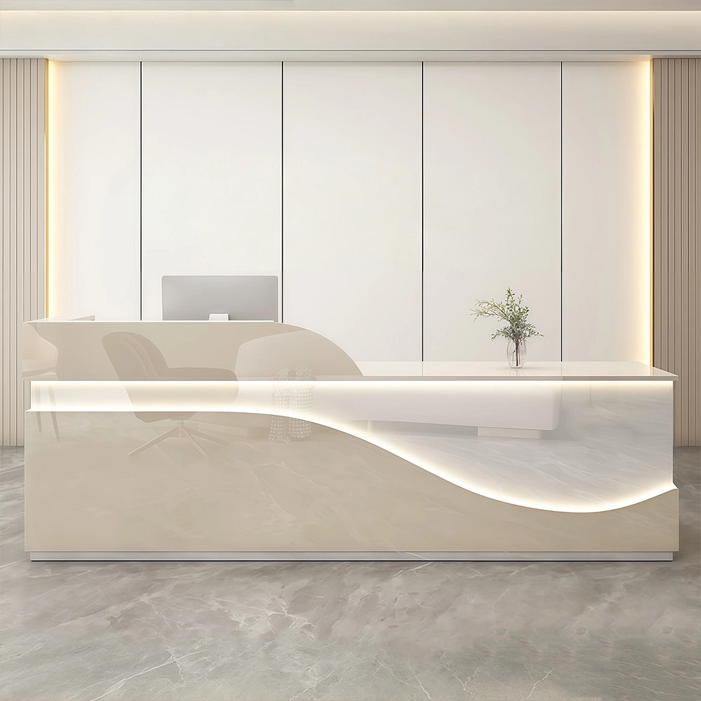 Light Luxury Elegant Reception Desk - Maoters