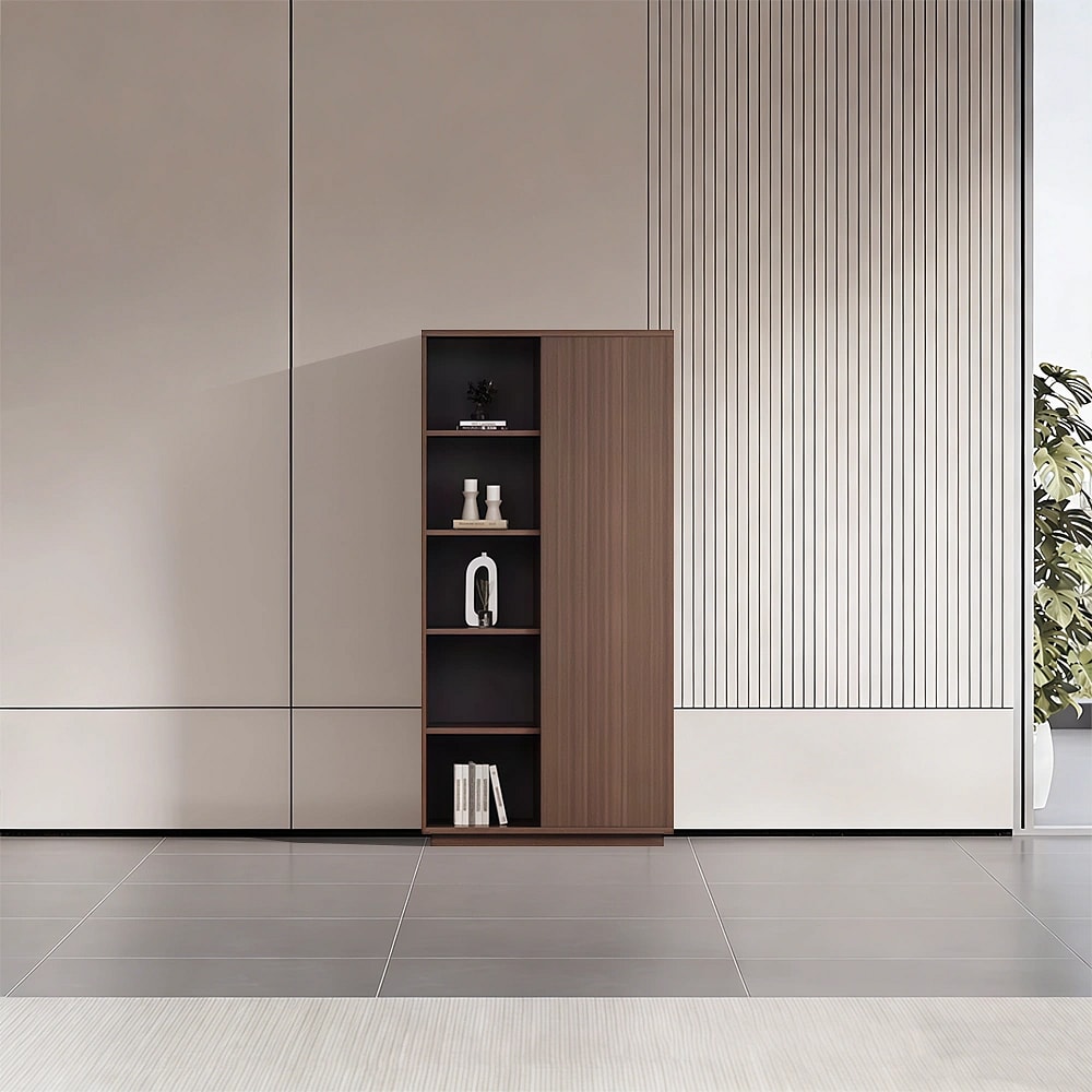 Minimalist Wooden Bookcase Filing Cabinet - Maoters