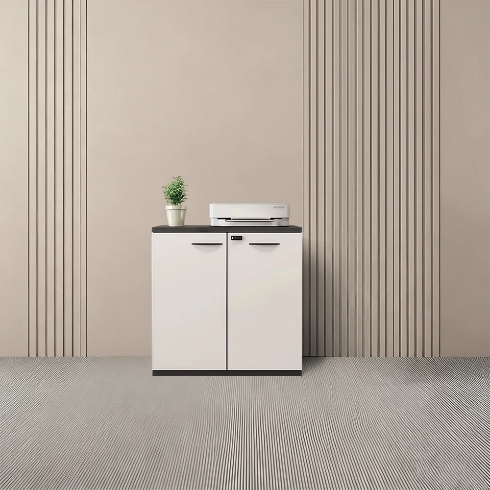 Lockable Wooden Filing Cabinet for Workspace