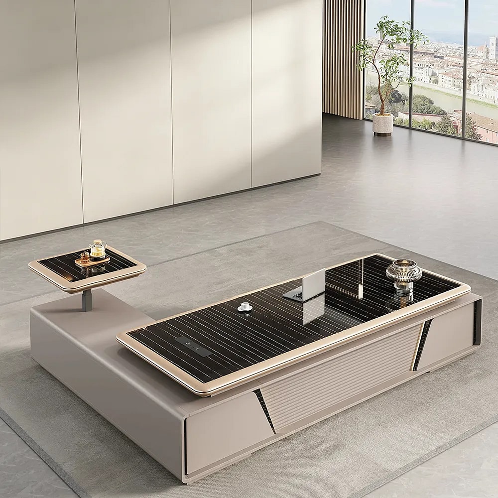 Modern Simple Electric Desk – Smart Sit Stand Up Desk for Office