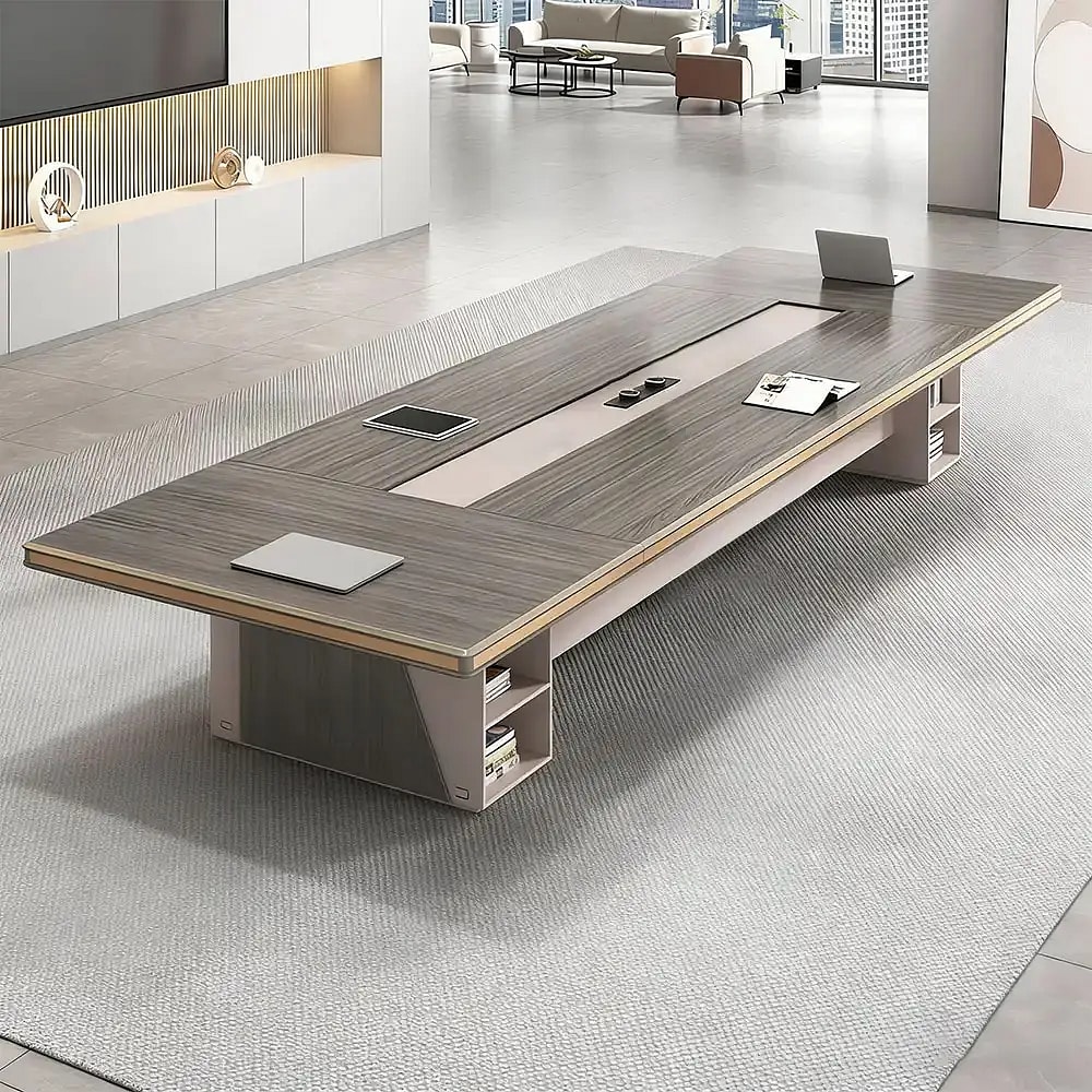 Modern Long Conference Table for Business Meetings
