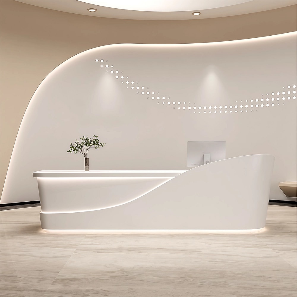 Modern Lobby LED Reception Desk - Maoters