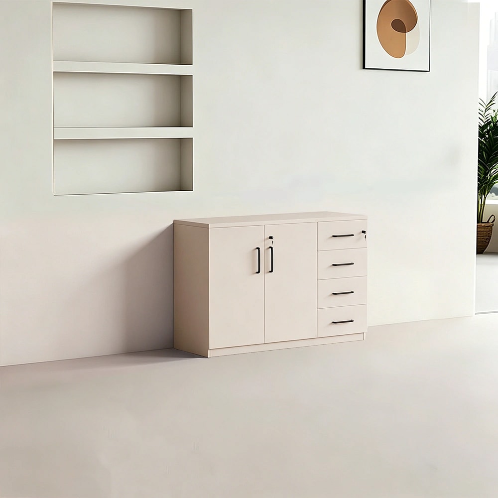 Low Office Filing Cabinet with Lockable Drawers
