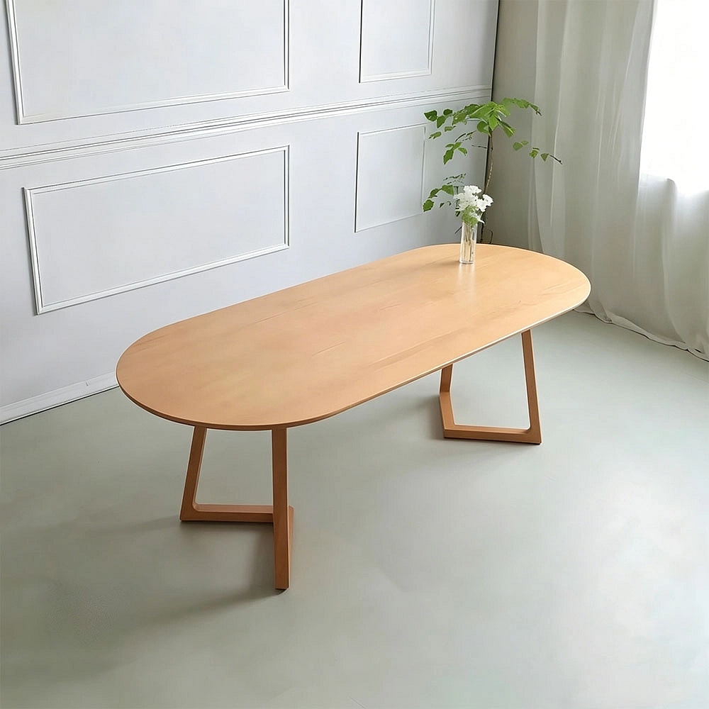 Home Office Minimalist Oval Conference Table - Maoters