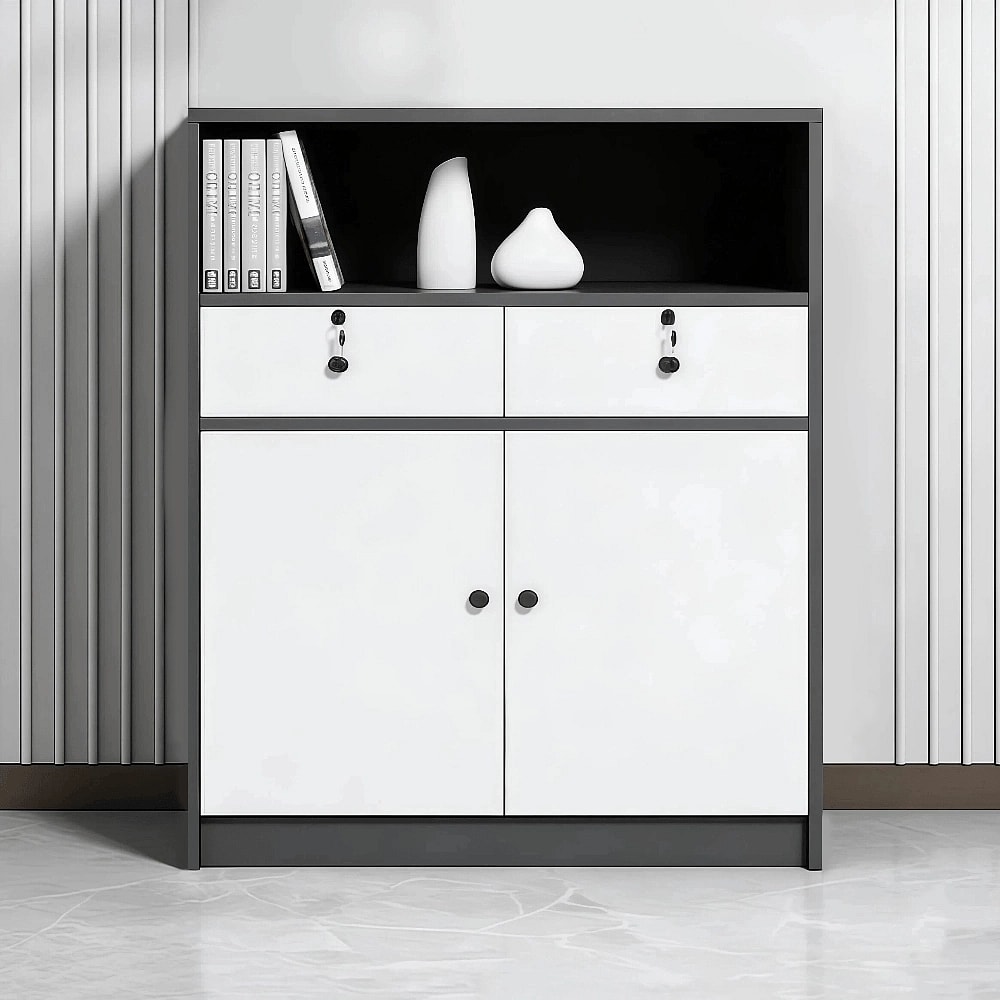 Office Storage Partition Cabinet with Lockable Drawers