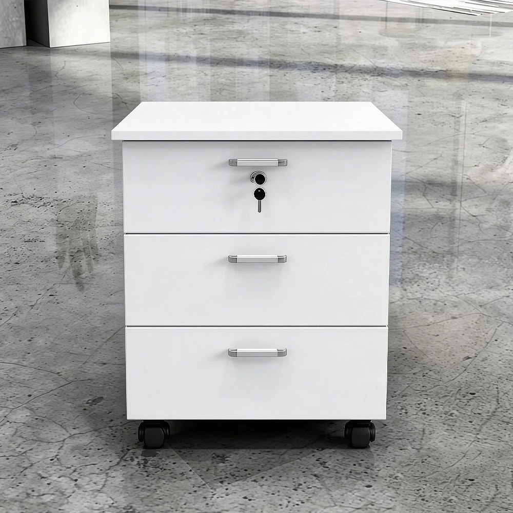 Mobile Office File Cabinet with Lock Drawers