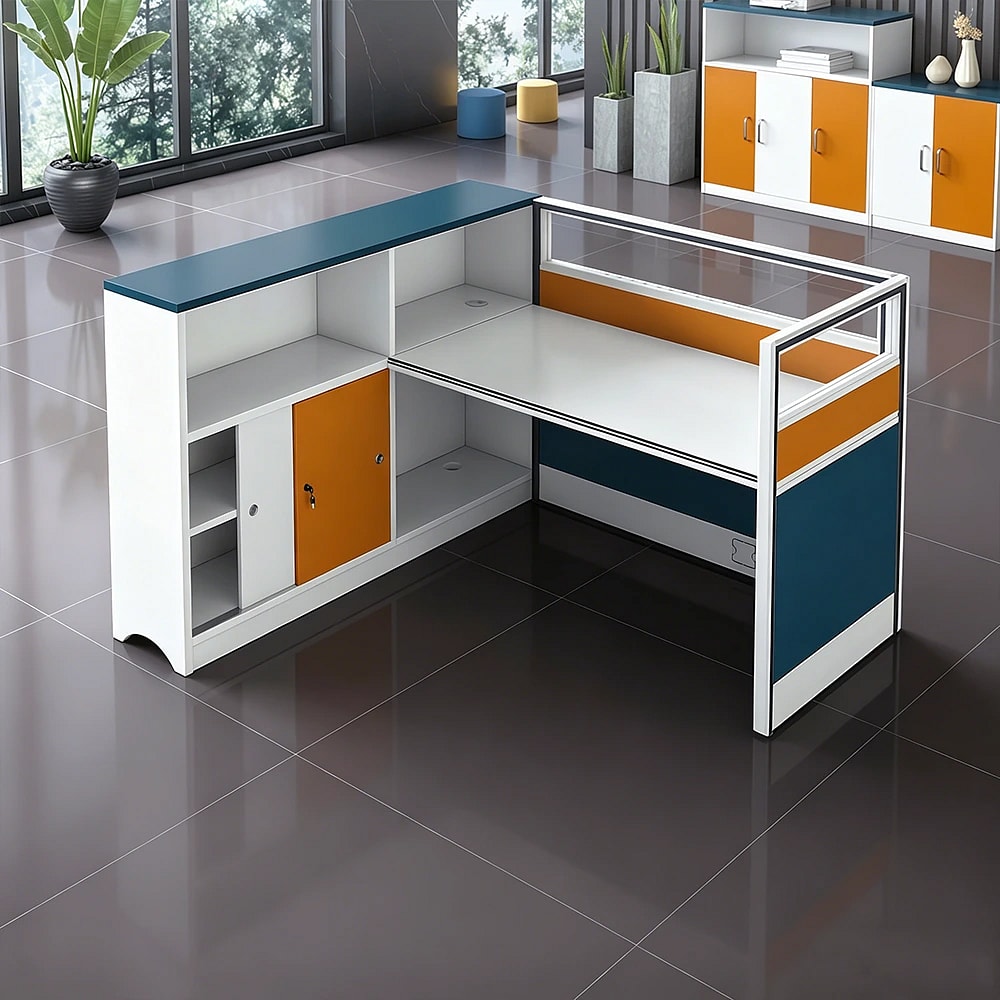 Simple Employee Workstation Desk for Office Use