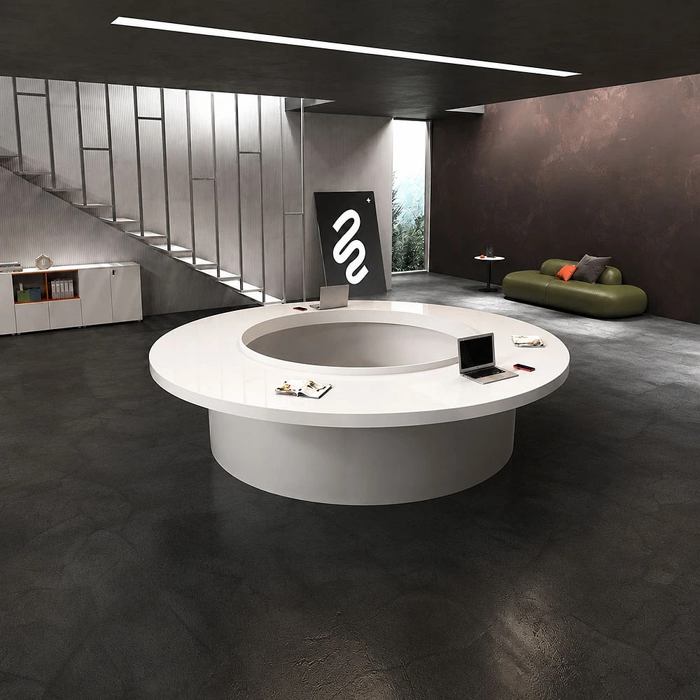 Modern Boardroom Round Conference Table - Maoters