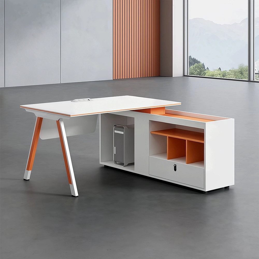 Office Desk with Secure Password Lock Drawer