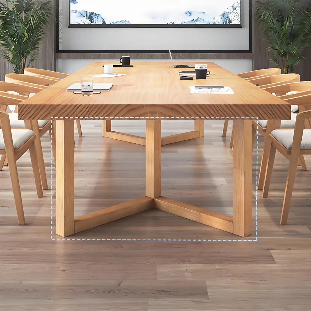 Solid Wood Conference Table - Elegance and Utility