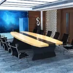 Simple and Stylish Curved Large Conference Table - Maoters