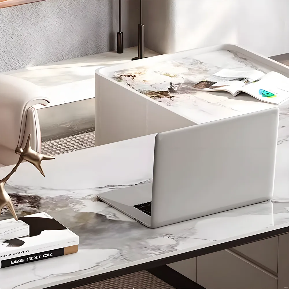 Modern Corner Executive Desk - Italian Rock Board Modern Corner Executive Desk - Italian Rock Board