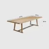 Simple All Solid Wood Long Desk for Office