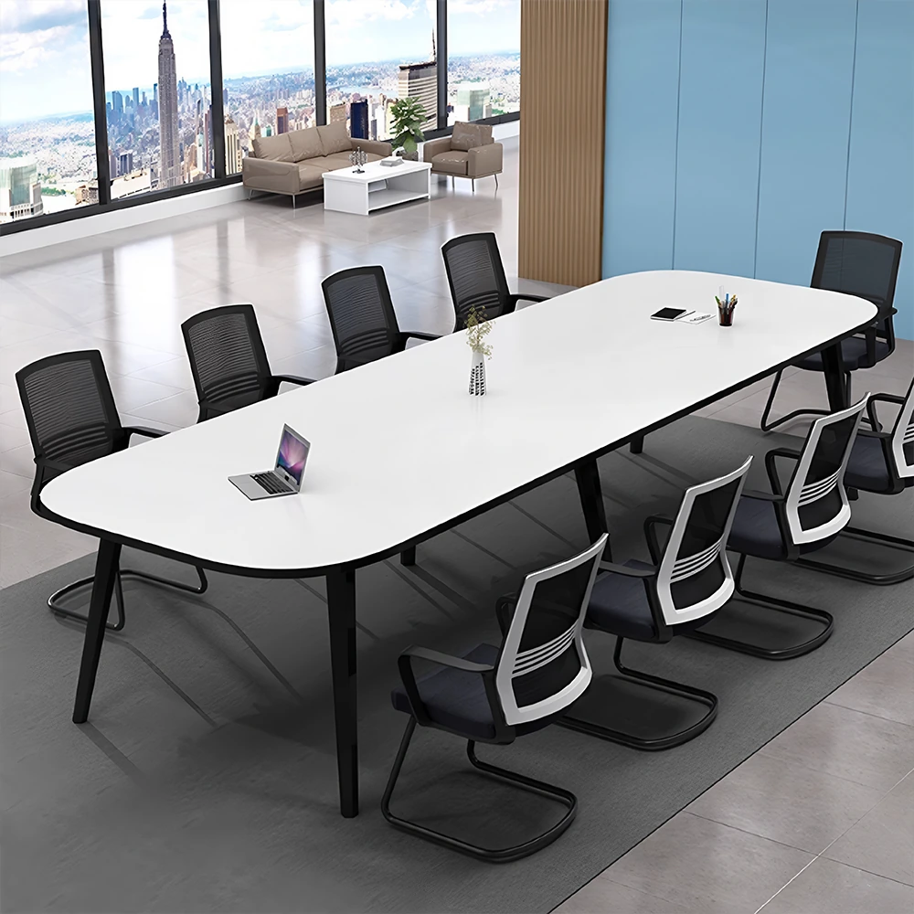 Minimalist Small Oval Conference Table - Office Desk