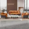 1 Small Business Office Sofa - Orange, Two Seater