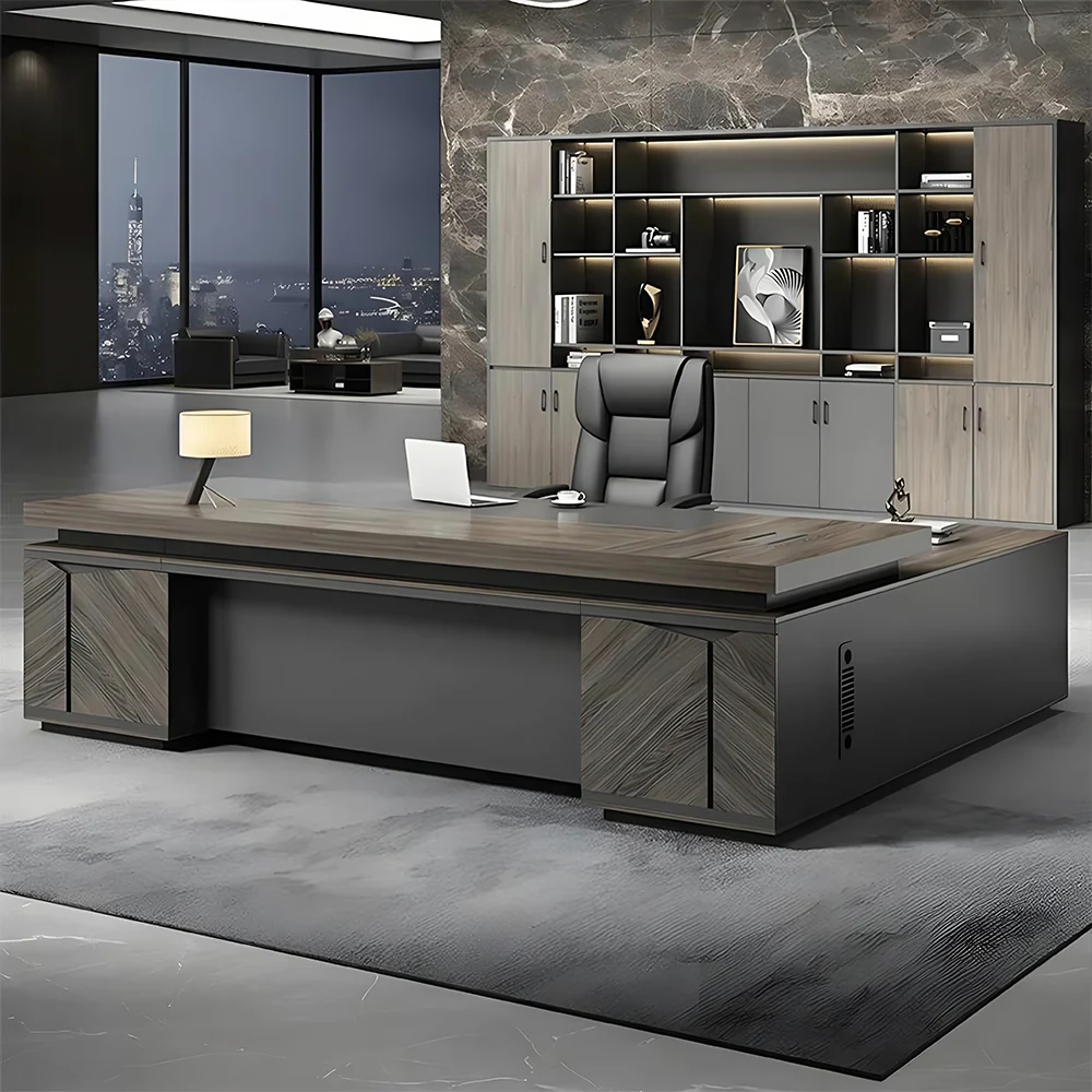 Elegant Vintage Executive Desk - Maoters