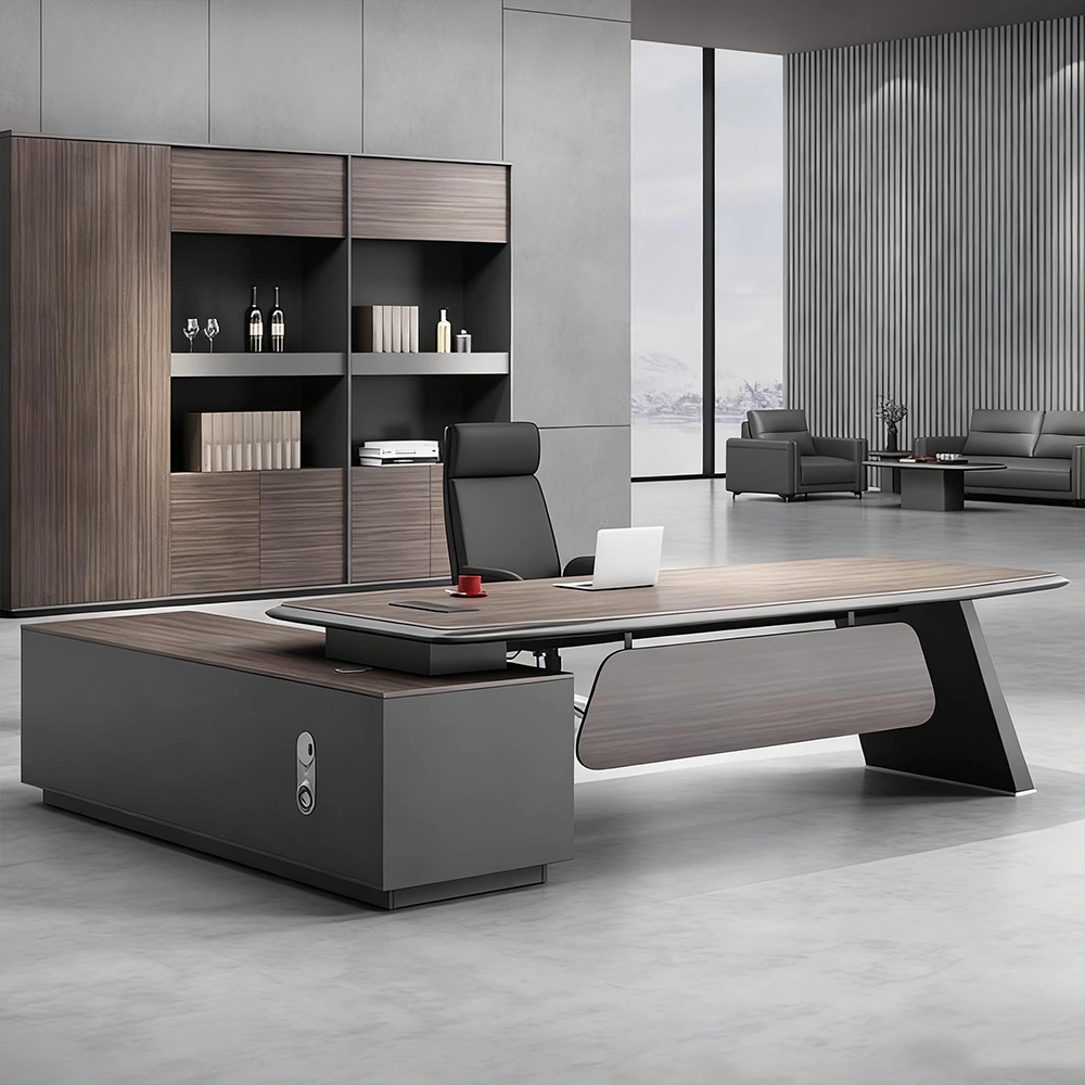 Lacquered Laminate Executive Desk - Maoters