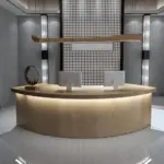 Reception Desk with Solid Wood Grain - Maoters