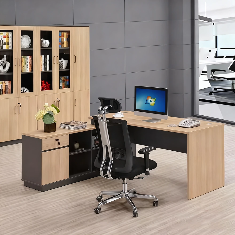 L-Shape Corner Desk Executive Office Desk Computer Table