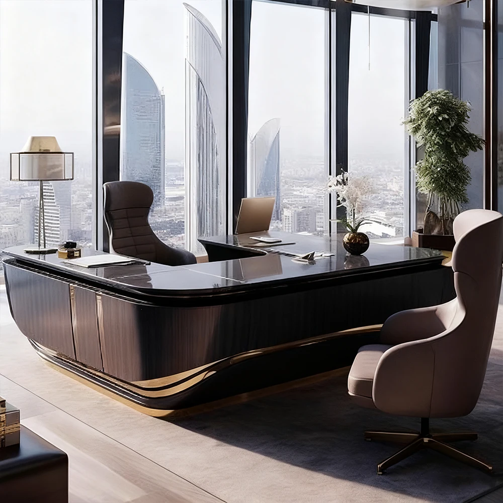 U-Shaped Office Desks in Luxe Design U-Shaped Office Desks in Luxe Design