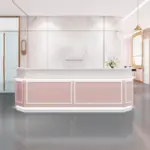 Rectangle Engineered Wood Reception Desk