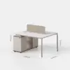 Modern Minimalist Staff Desk with Lock & Partition