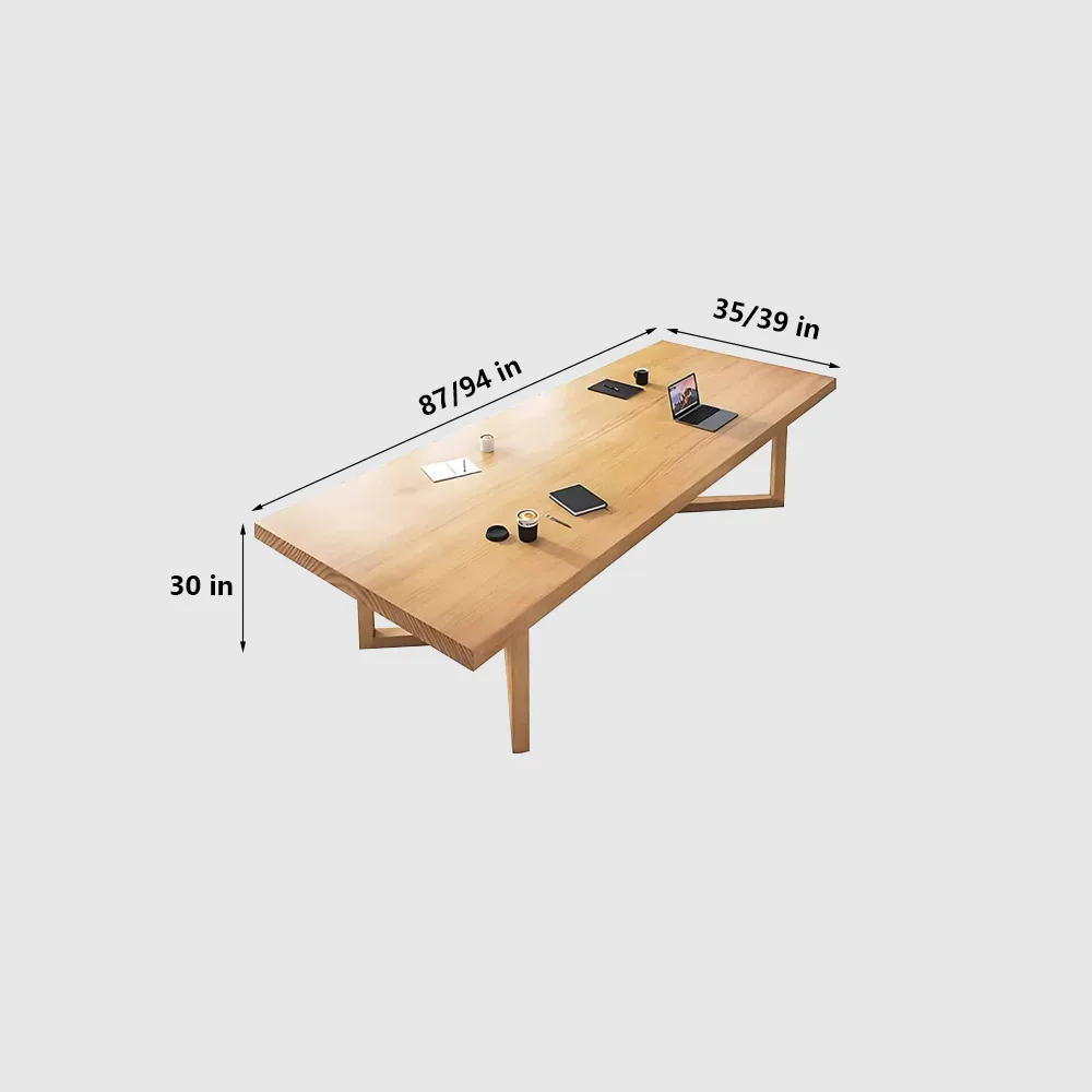 Solid Wood Conference Table - Elegance and Utility