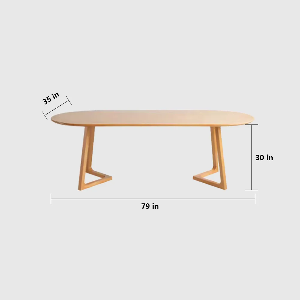 Oval Small Home Log Conference Table - Maoters
