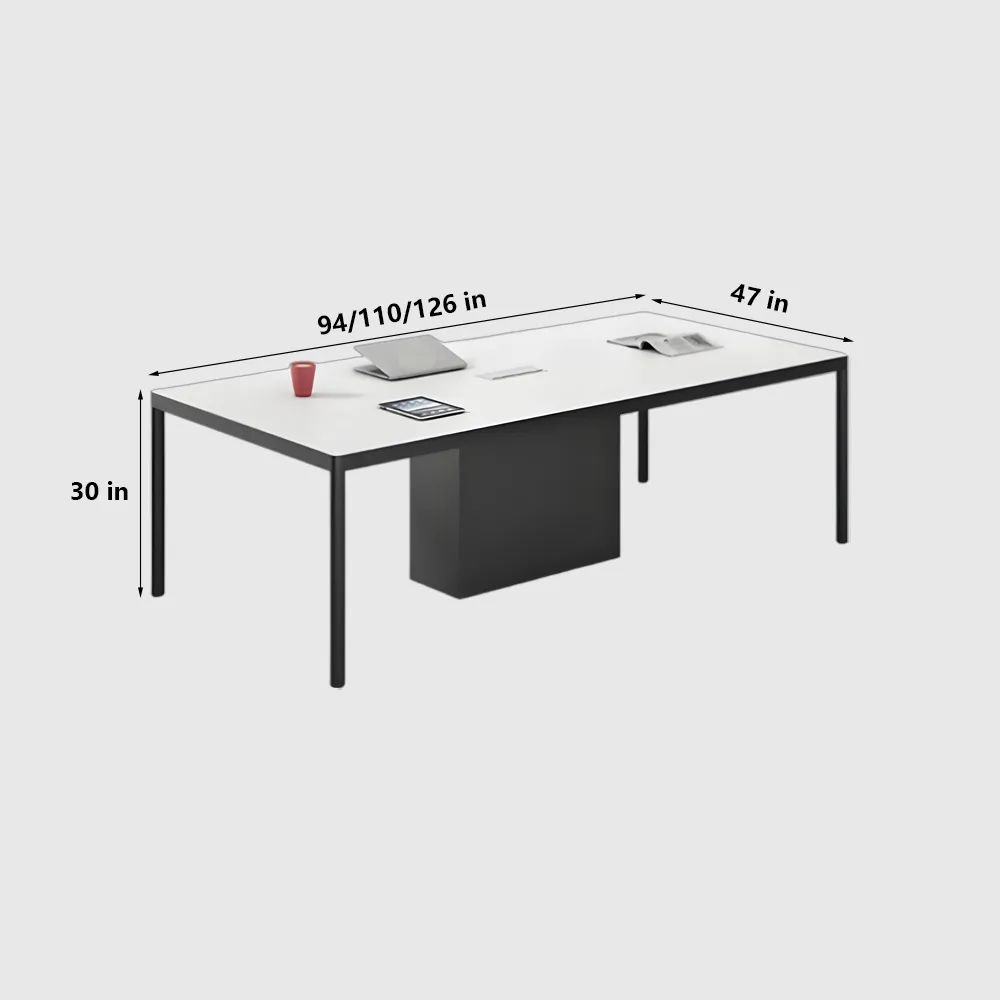 Rectangular Conference Table Wrapped In Aluminum
