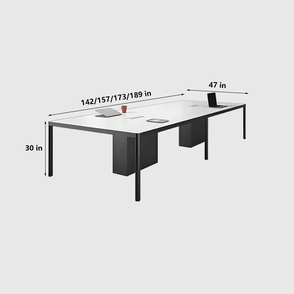 Rectangular Conference Table Wrapped In Aluminum