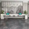 Imitation Marble Pattern Front Desk - Elegant Service Desk