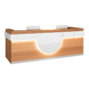 Modern Reception Desk - Light Wood Grain Finish