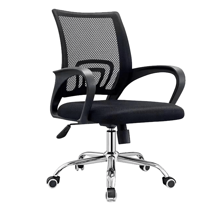 Simple Modern Finance Staff Desk and Chair Set, Black and White - Maoters