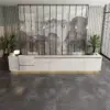Imitation Marble Pattern Front Desk - Elegant Service Desk