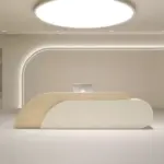 Stylish Curved Cashier Counter for Beauty Salons