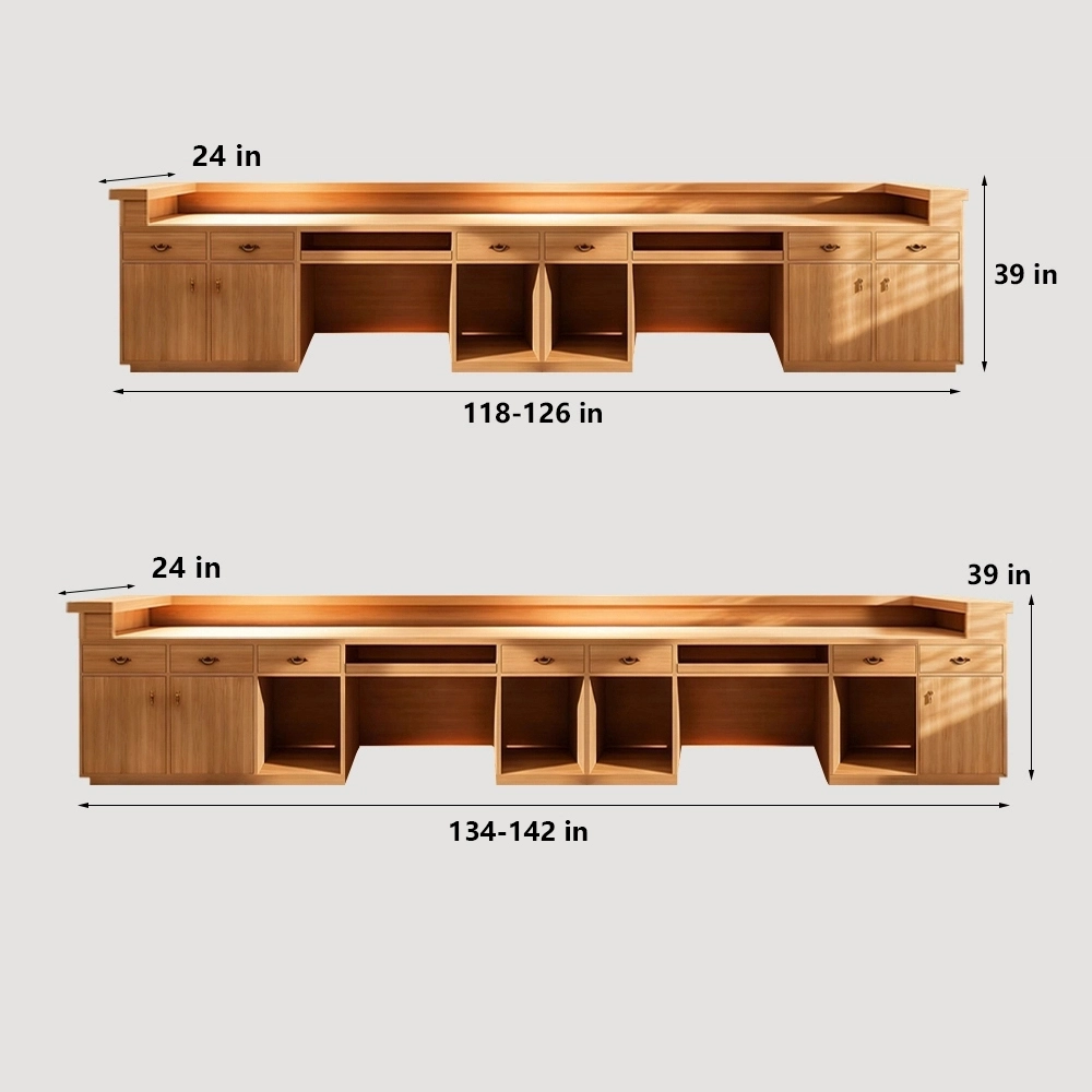Vintage Art Multifunctional Reception Desk - Maoters