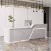 Curved Cashier Front Desk Counter - Maoters