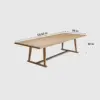 Simple All Solid Wood Long Desk for Office