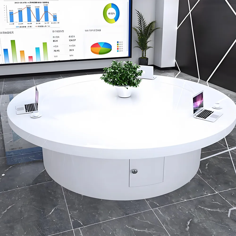 Simple Business Round Negotiation Table Simple Business Round Negotiation Table