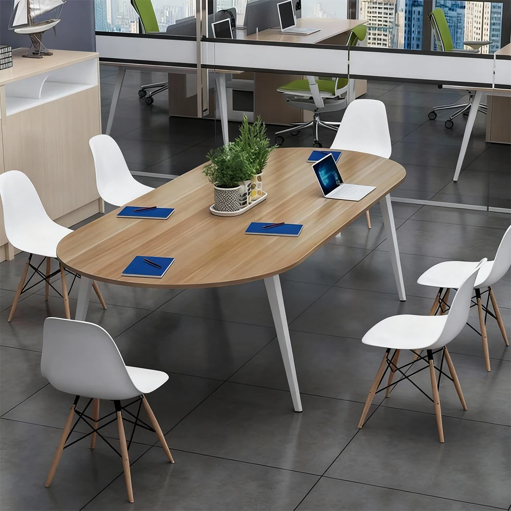 White Oval Conference Table - Maoters