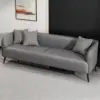 Modern Minimalist Leather Sofa, Double & Triple Seater