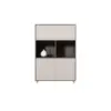 Elegant Wooden Panel Bookshelf & Office File Cabinet
