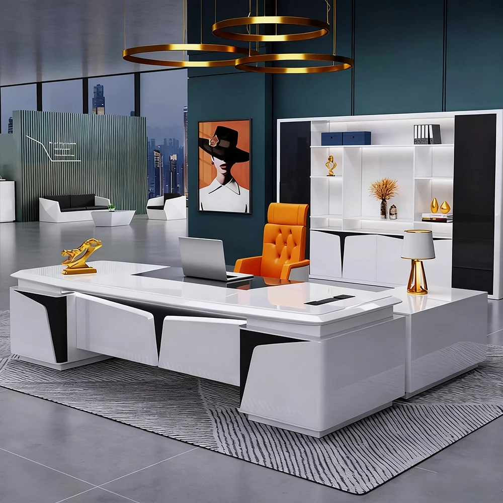 Innovative Lacquered Executive Desk - Maoters