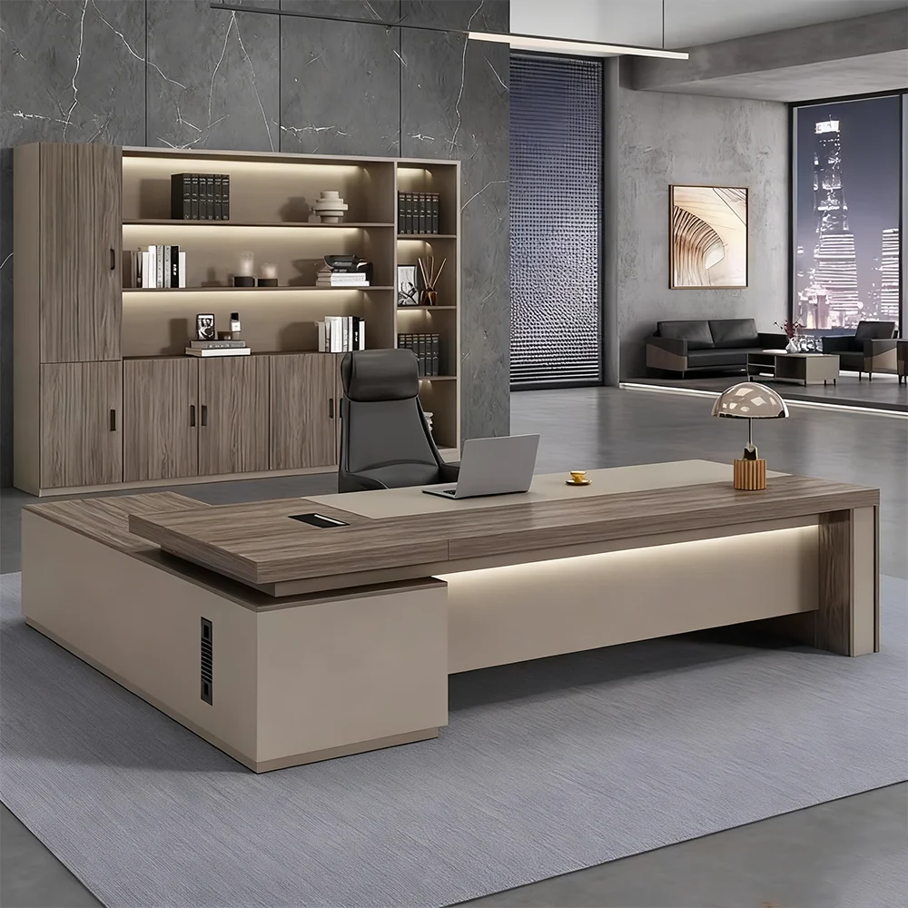 LED Executive Desks with Managerial Chair Sets for Office