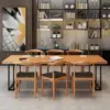 Industrial Style Solid Wood Conference Table - Maoters Industrial Style Solid Wood Conference Table - Maoters