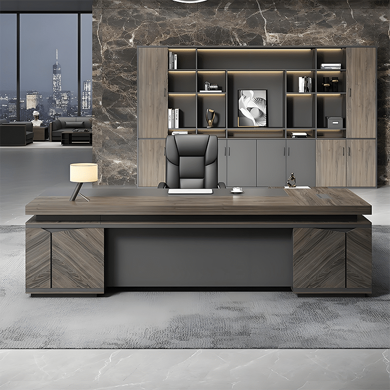 Elegant Vintage Executive Desk - Maoters