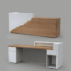 Solid Wood Corporate Office Reception Desk