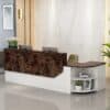 Simple L-shape Wood Reception Desk - Maoters