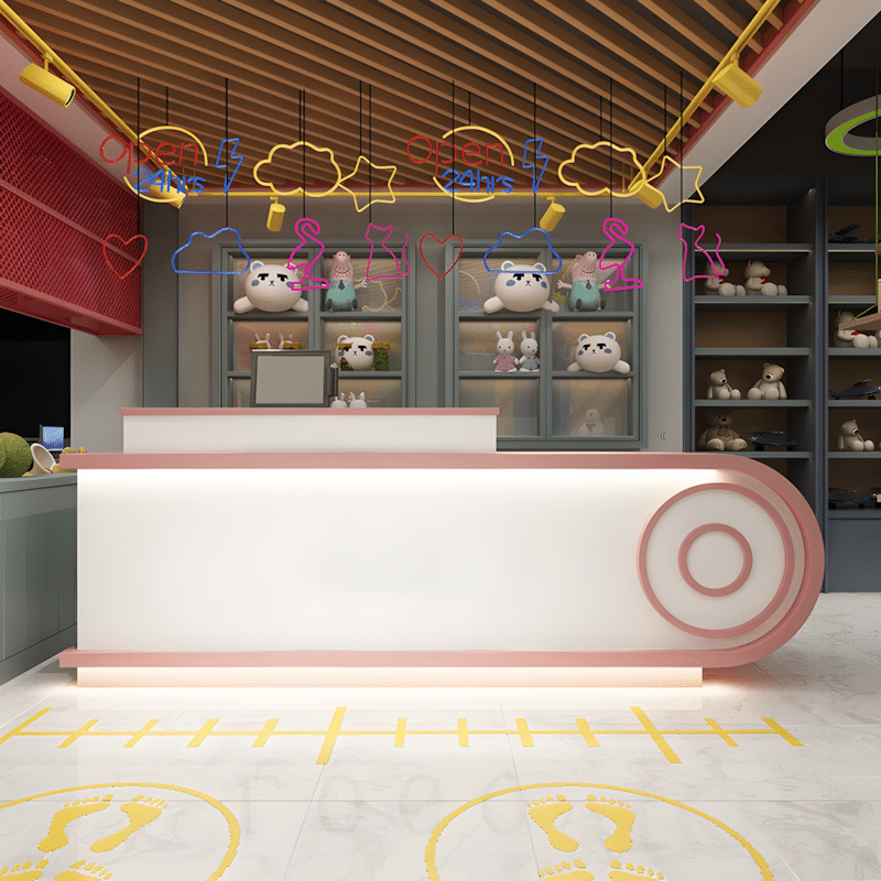 Modern Minimalist Curved Counter - Maoters