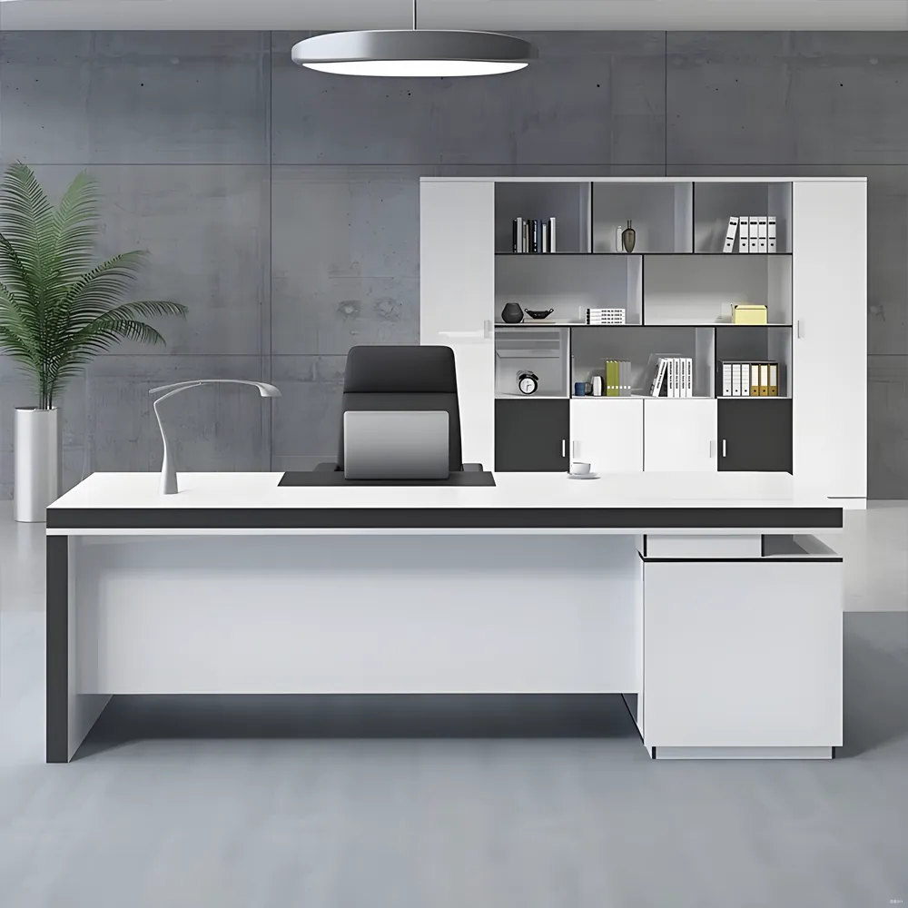 Modern and White Presidential Office Desk